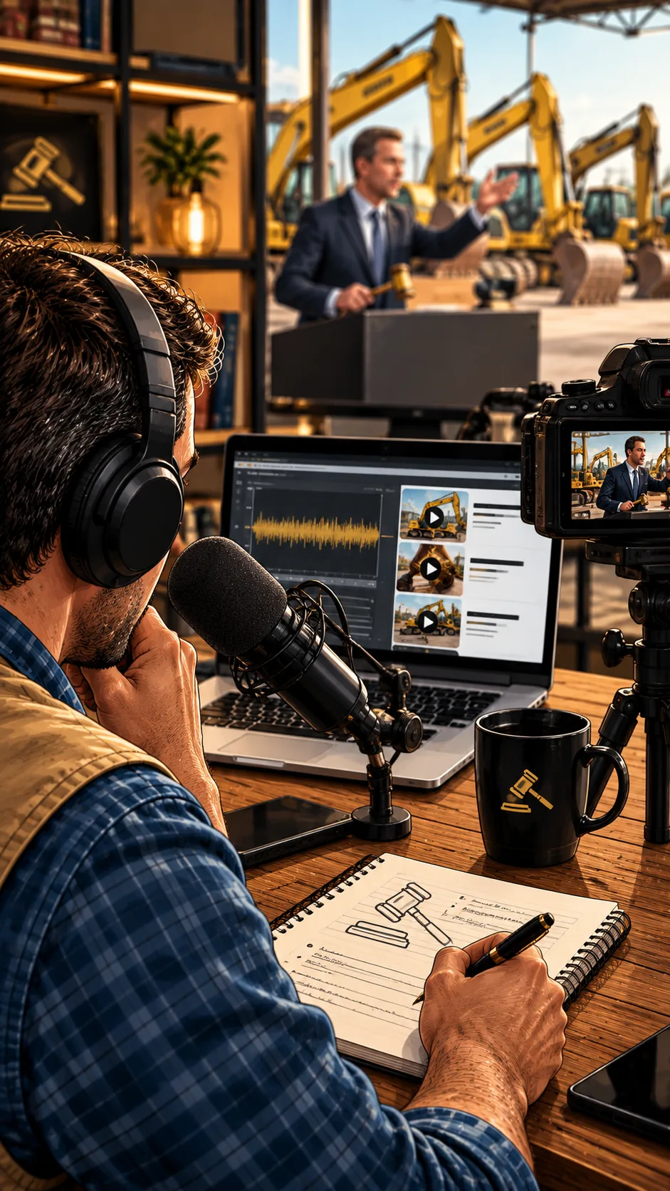 Apresentação e podcast sobre leilões